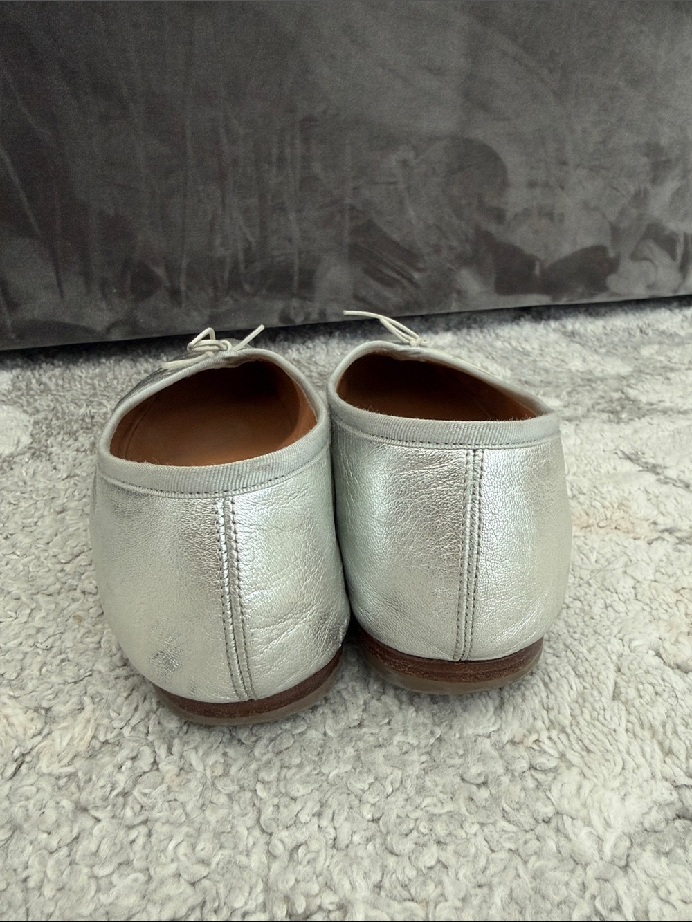 Mansur Gavriel Dream Ballet Flat in Silver - Picture 3 of 5